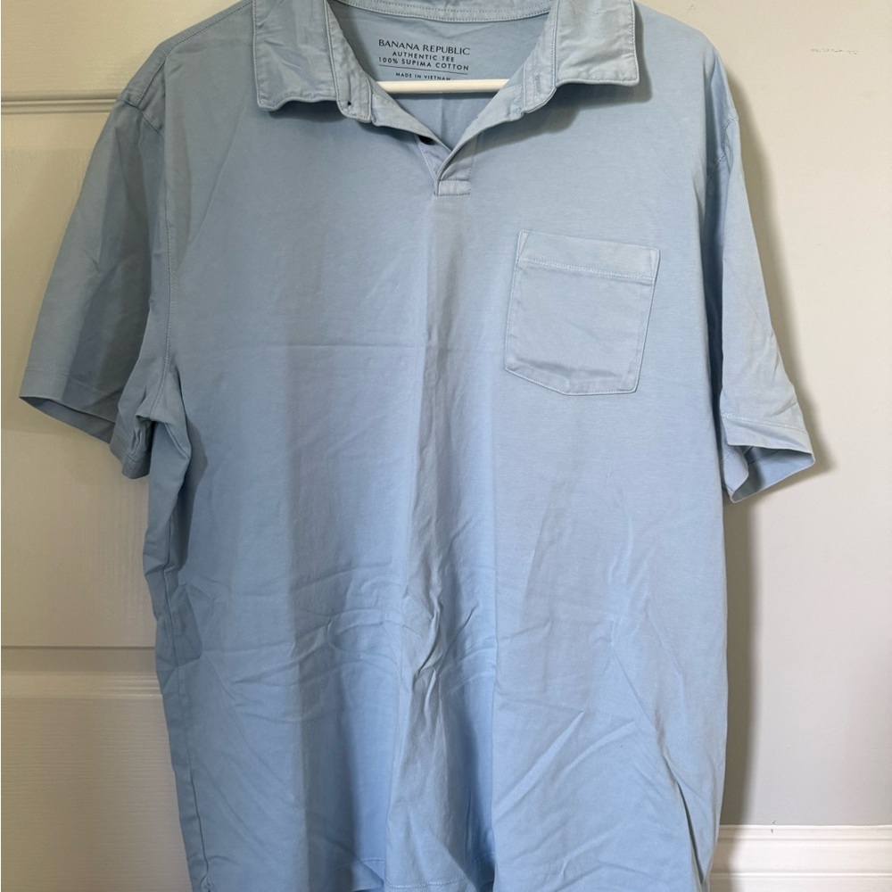 Banana Republic Sky Blue Polo Shirt for Men